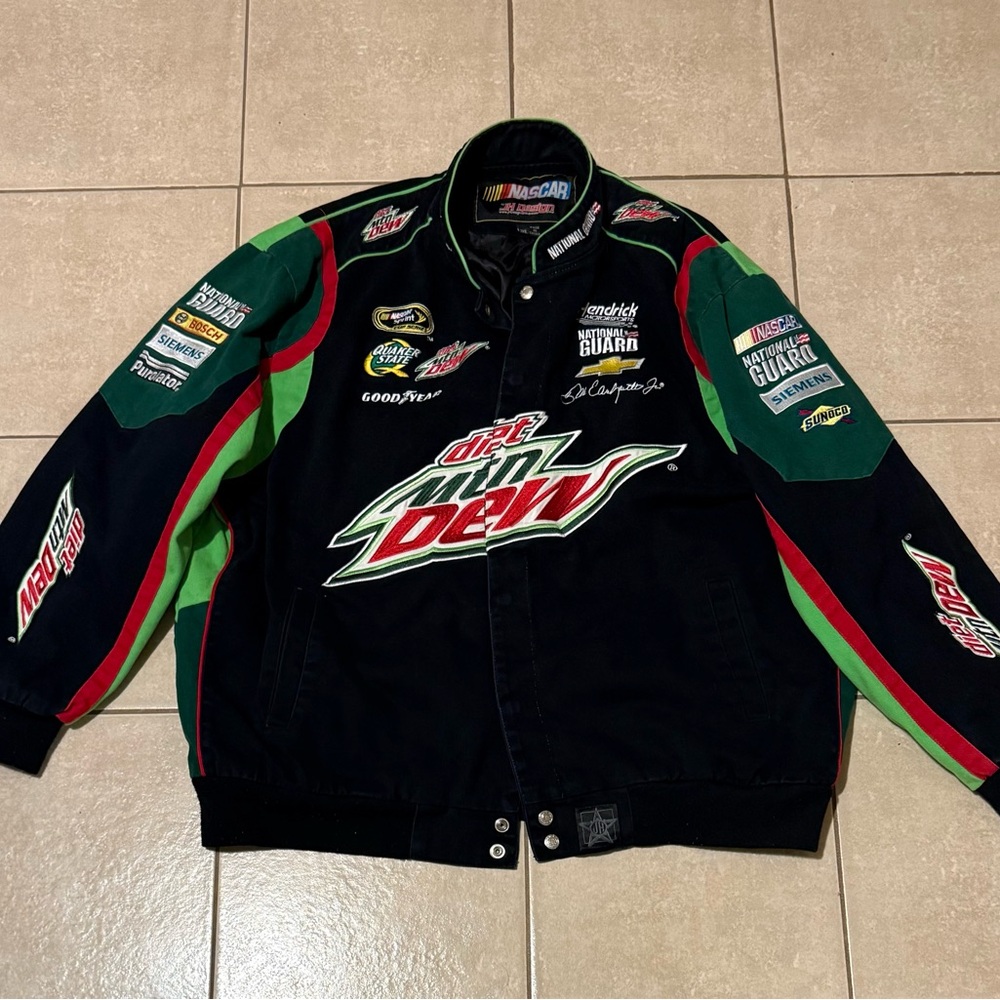 Dale Earnhardt Jr Diet Mountain Dew NASCAR Jacket JH Designs Men's 3XL